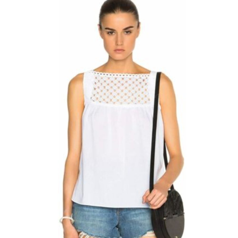 Carven Cutout Cotton Top